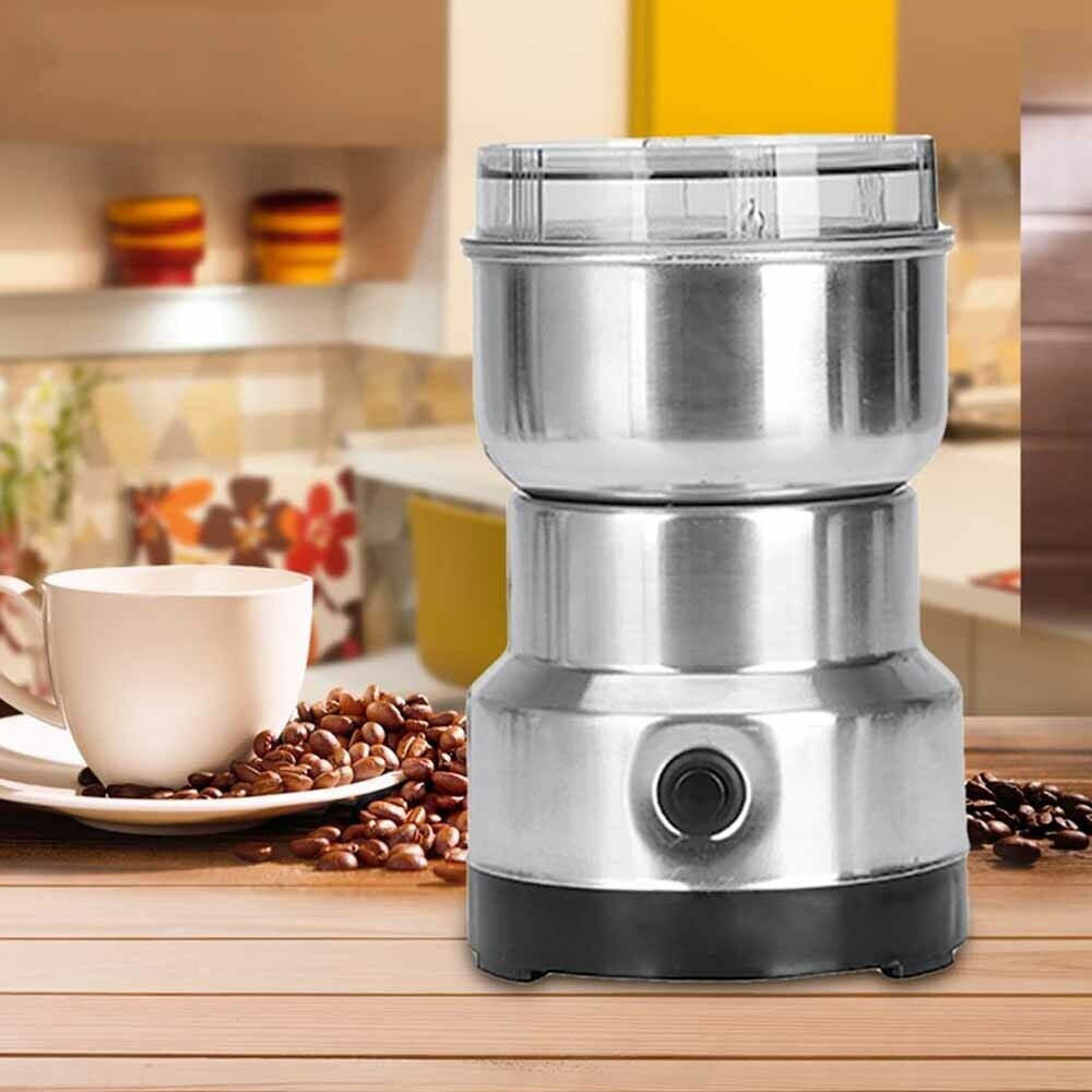 220V Electric Coffee Grinder Grinding Milling Nut Bean Spice Matte Blade Blender