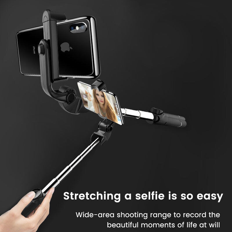 3 in 1 Bluetooth Selfie Stick for Iphone/Android with Remote Extendable Tripod