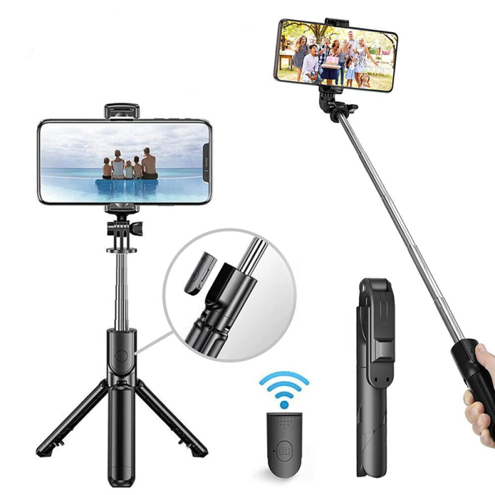 3 in 1 Bluetooth Tripod, Extendable Monopod Portable Selfie Stick with Remote UK