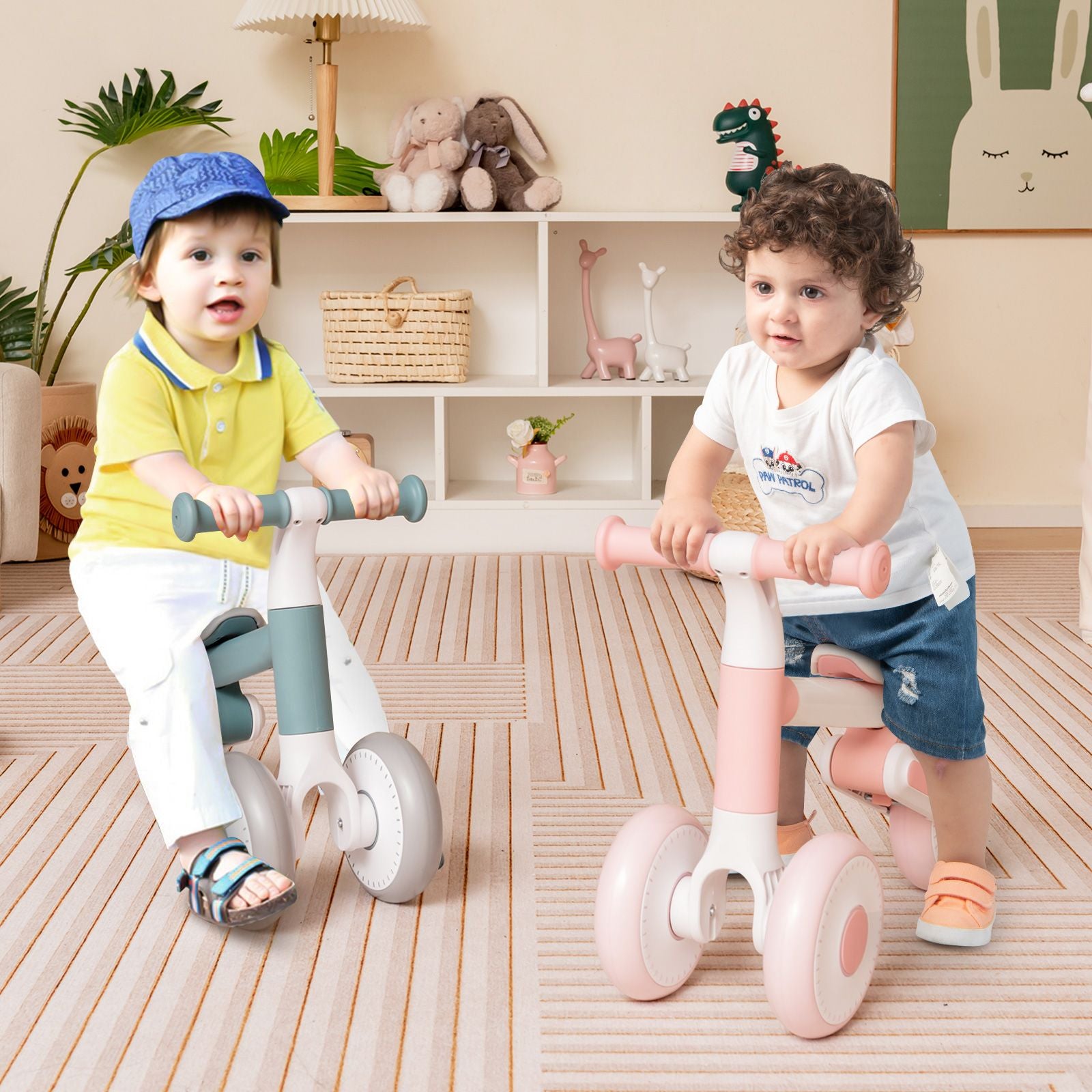 Baby Balance Bike Toddler Walker Training Bicycle with Adjustable Seat