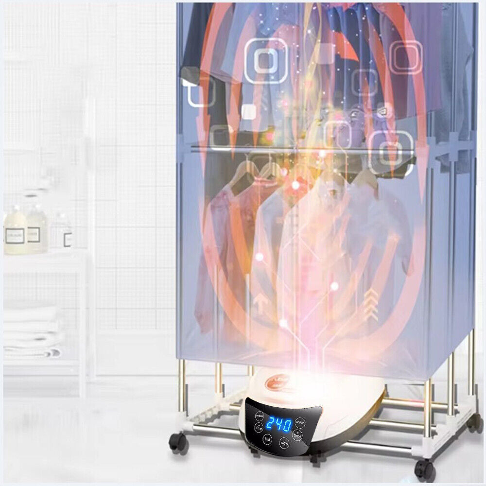 2300W Heated Clothes Dryer Indoor Electric Washing Laundry Airer Only Dry