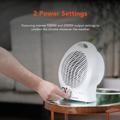 Thermo Fan Heater with 2 Heat Settings and Overheat Protection, 2000W