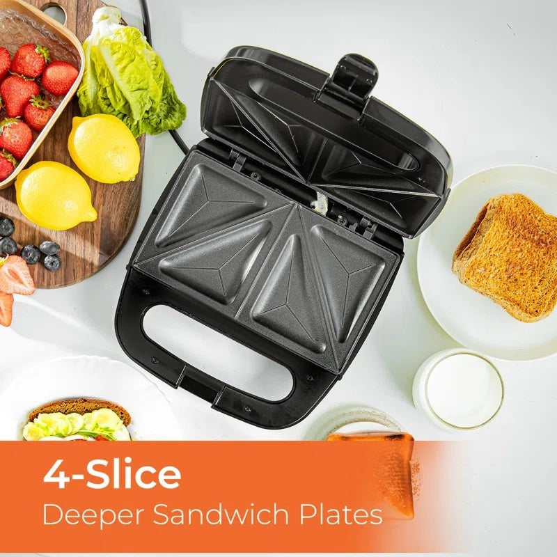 2 Slice Sandwich Maker, Automatic Temperature Control - Scott3