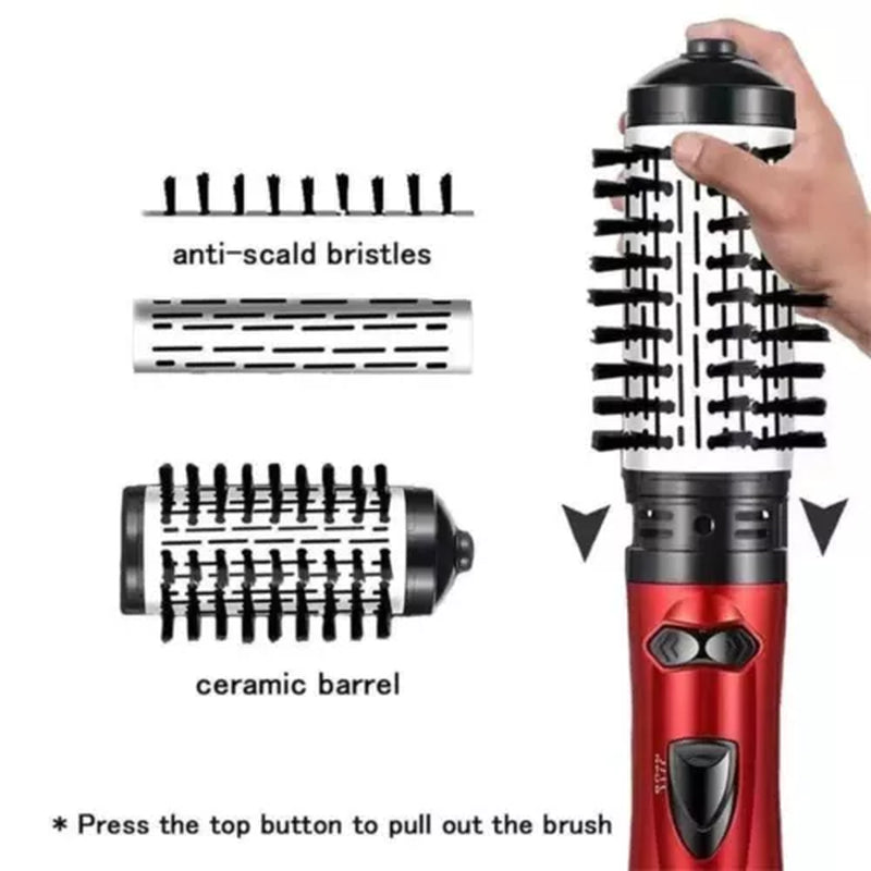 3In1 Hot Air Styler and Rotating Hair Dryer Hair Straightener Curler Brush Comb