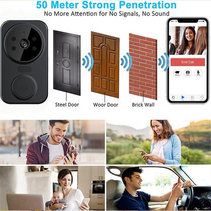 Wireless Smart Video Doorbell Wibell Security Intercom HD Video Camera Door Bell