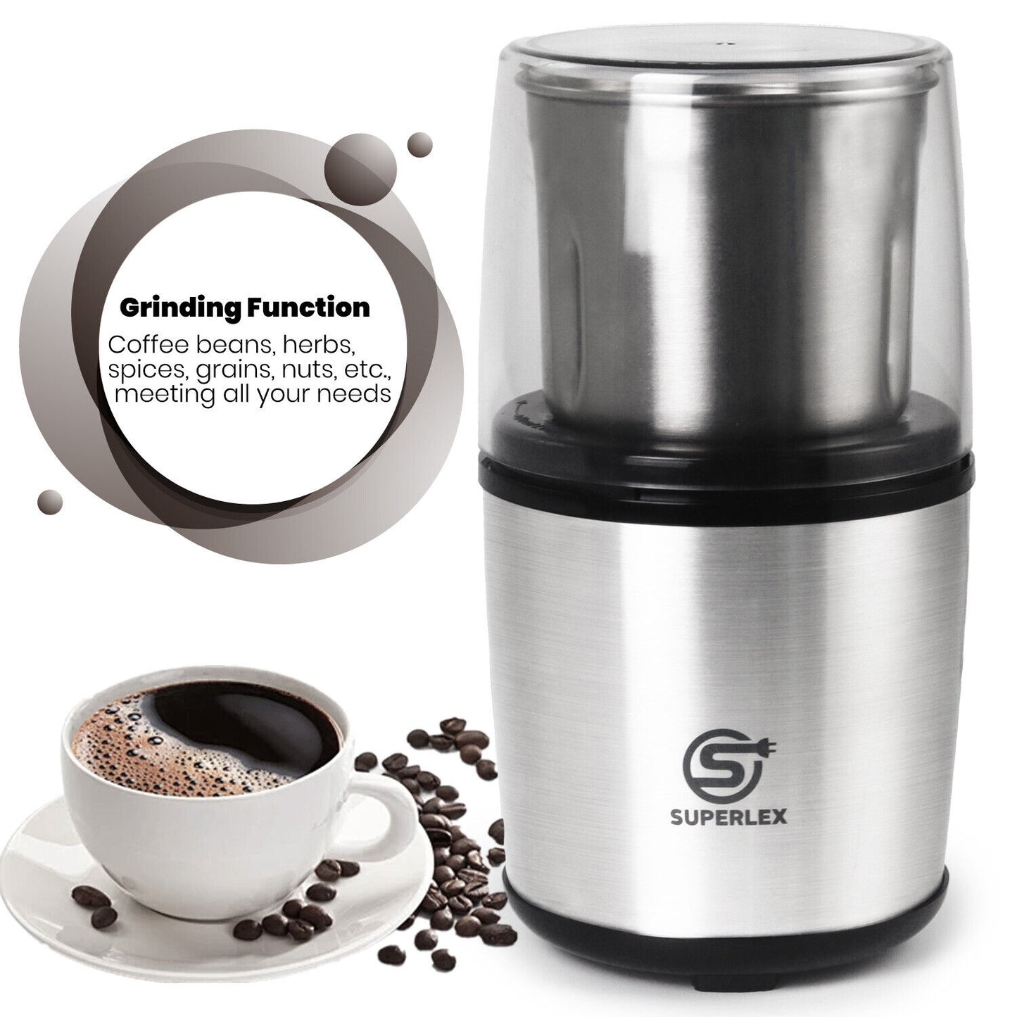 200W Coffee Grinder Grinding Milling Beans Multi Blender for Nut Spice Pepper