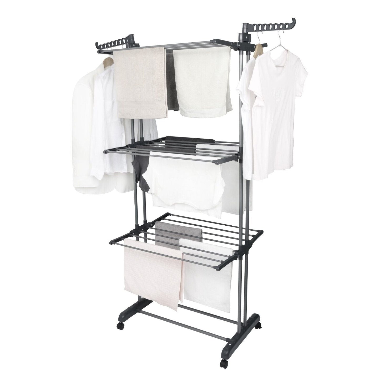 4 Tier Foldable Clothes Airer Rack Indoor Outdoor Dryer Laundry Dry Rail Hanger