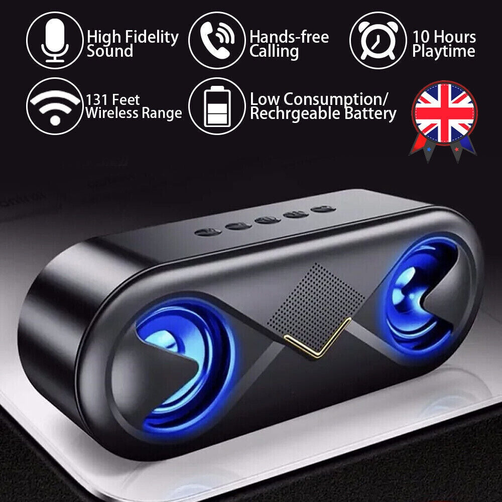 High Bass Ultra Loud Bluetooth Speakers Portable Wireless Speaker Outdoor Newest