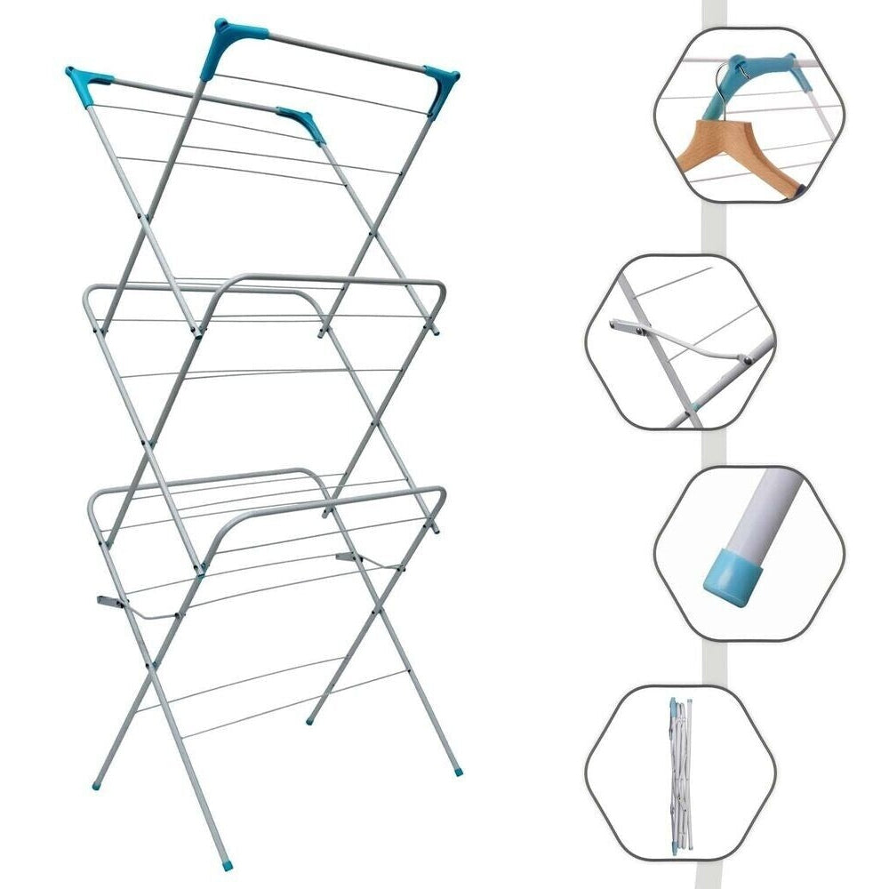 Airer Clothes Drying Rack Clothes Horse Non Slip Laundry Rack Indoor Outdoor