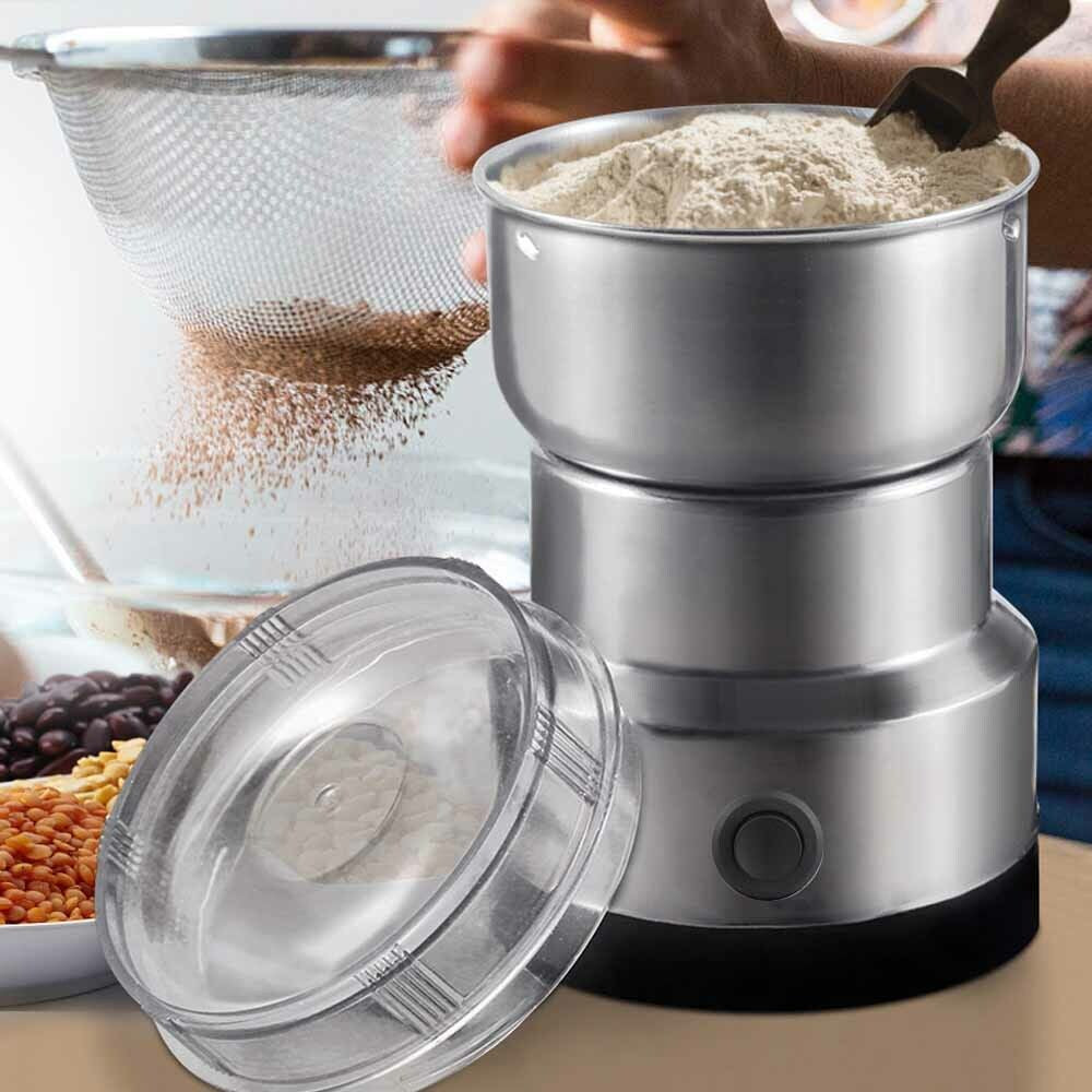 220V Electric Coffee Grinder Grinding Milling Nut Bean Spice Matte Blade Blender