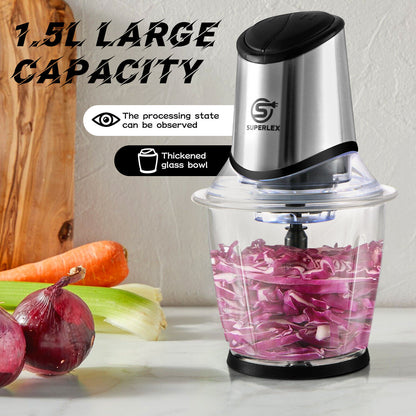 Mini Chopper Electric Blender& Food Processor Glass Mixer Garlic Spices Grinder