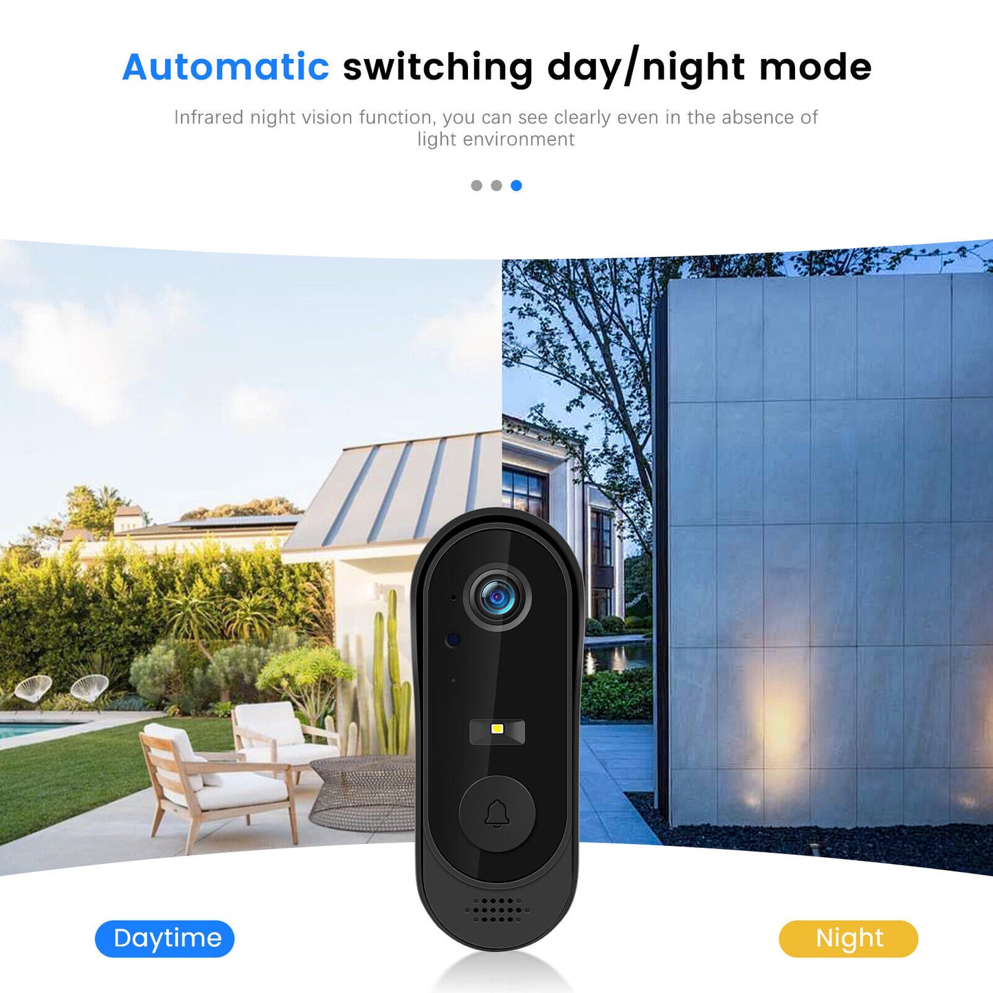 Smart Wireless Video Doorbell Phone Security Camera Wifi Door Bell Ring Intercom