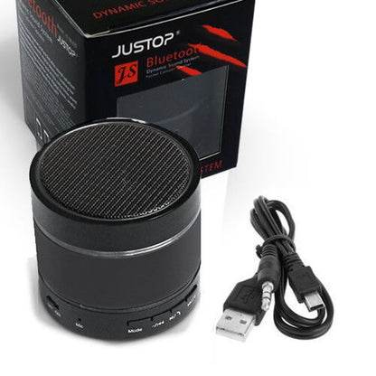 JUSTOP Bluetooth Wireless Speaker Portable LED Light Extra Bass Loud Microsd UK