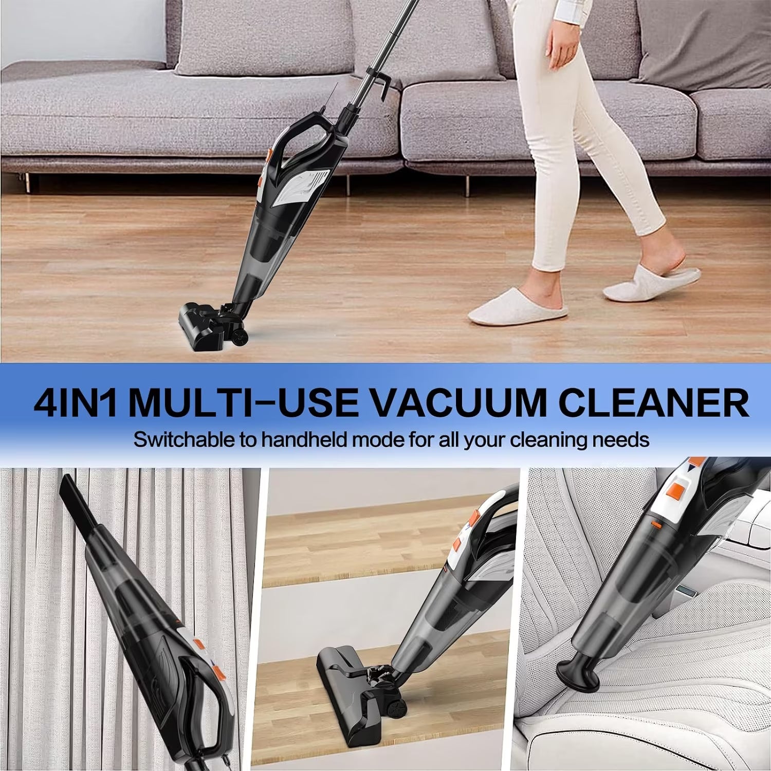 Corded Vacuum Cleaner, 20000Pa Upgrade Suction Upright Vacuum