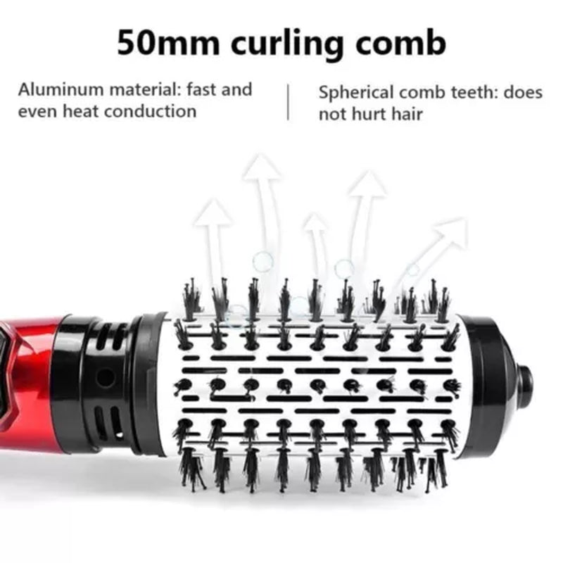 3In1 Hot Air Styler and Rotating Hair Dryer Hair Straightener Curler Brush Comb