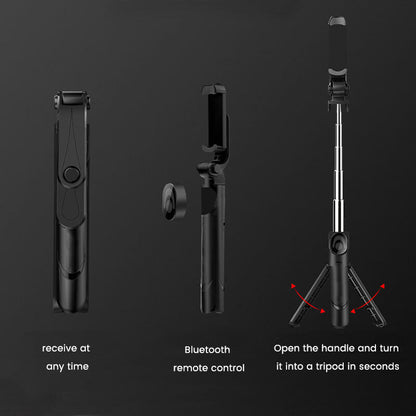 3 in 1 Bluetooth Selfie Stick for Iphone/Android with Remote Extendable Tripod