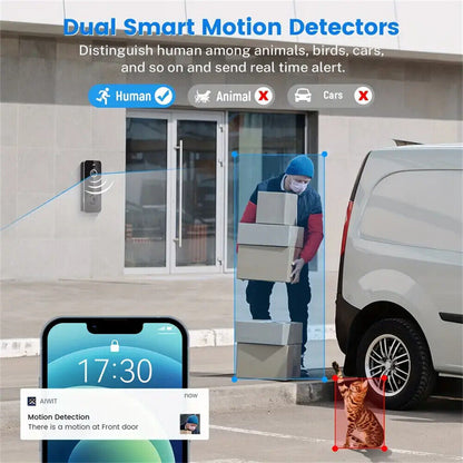 Wireless Wifi Video Doorbell Smart Phone Camera Door Bell Ring Intercom Security