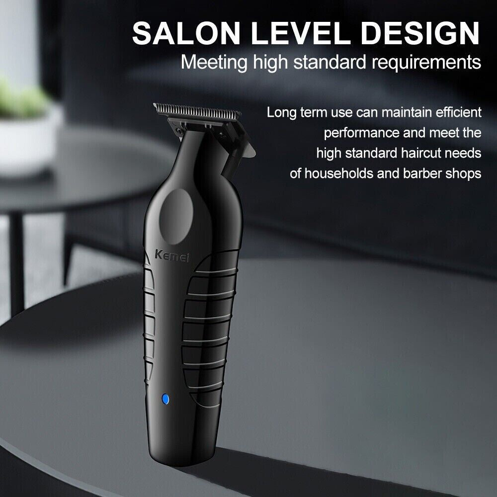 Hair Beard Trimmer Kemei Cordless Professional Barber Zero Gap Clipper