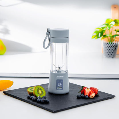 Portable Blender Smoothie Maker 330ML Rechargeable Fruit Mixer Mini Juicer Grey