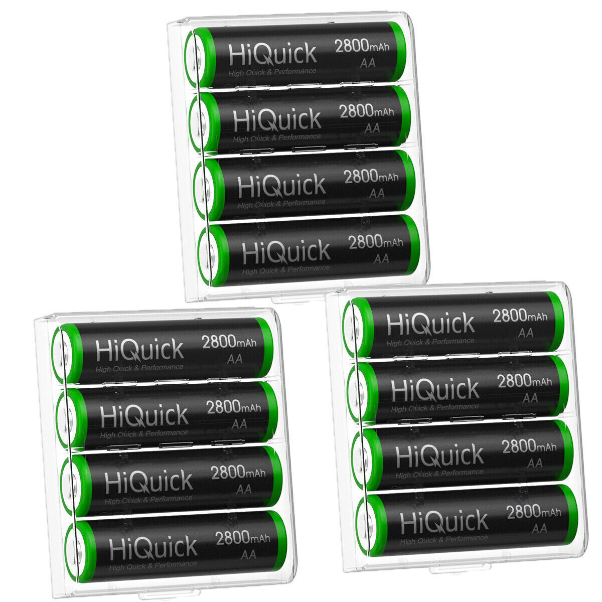 Hiquick AAA AA 1100Mah 2800Mah Rechargeable Battery / 8 Slots Charger Lot