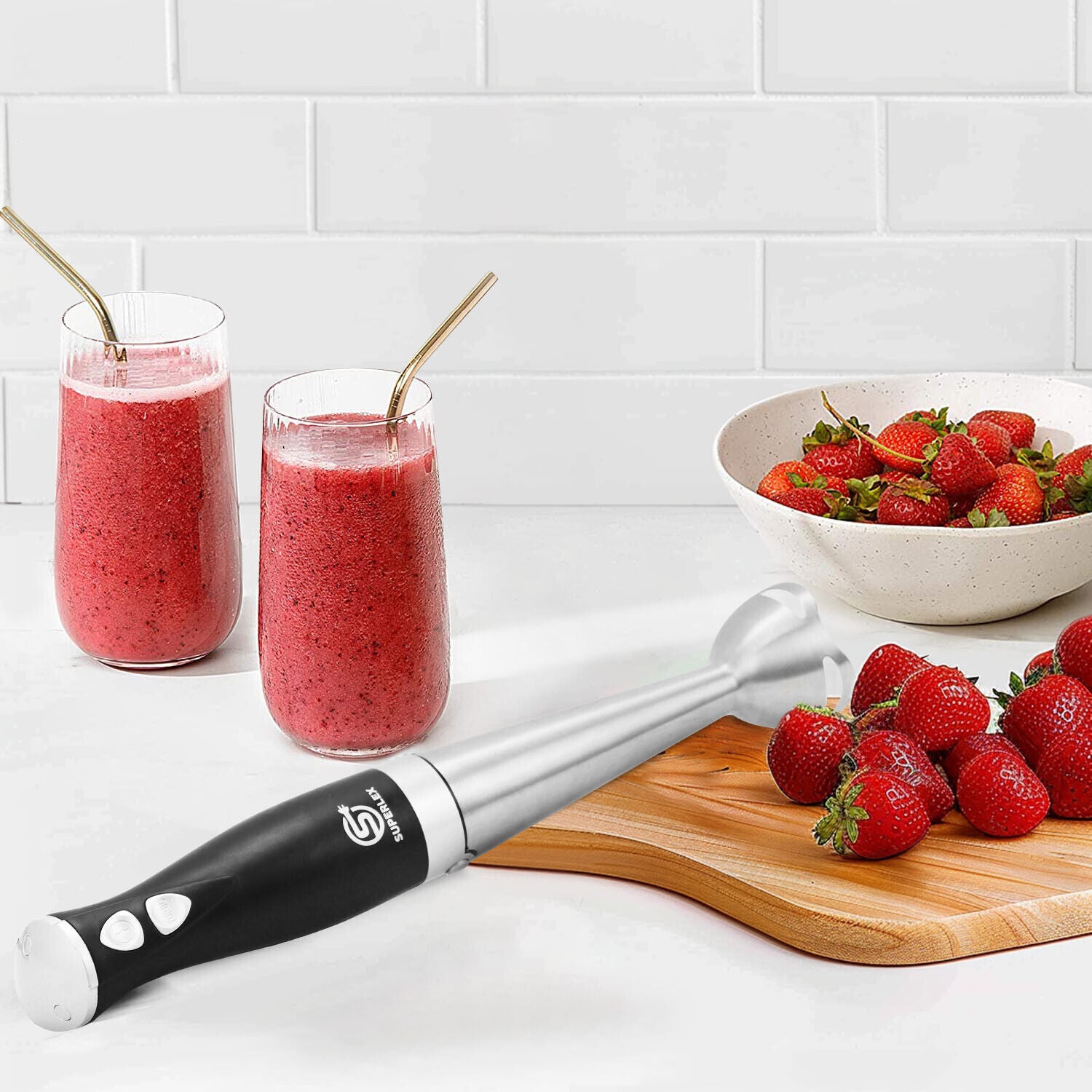 700W Electric Hand Held Blender Stick Food Processor Mixer Fruit Whisk 2-Speed