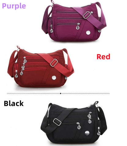 Women Ladies Multi Pocket Messenger Handbag Cross Body Bags Holiday Shoulder Bag