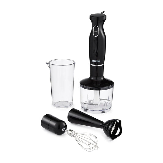 4-In-1 Black Hand Blender with Electric Whisk