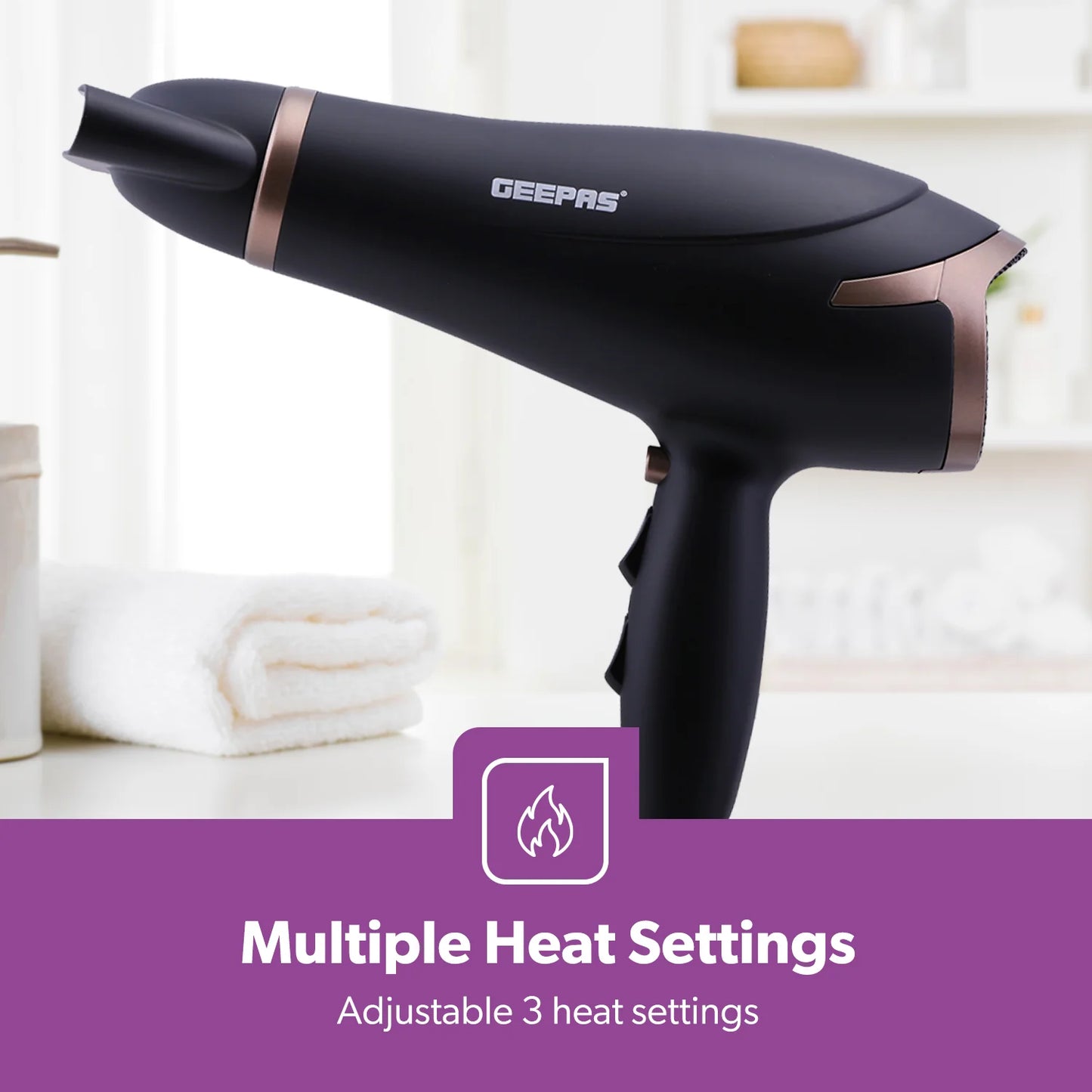 2200W Powerful 2-Speed Concentrator Hair Dryer