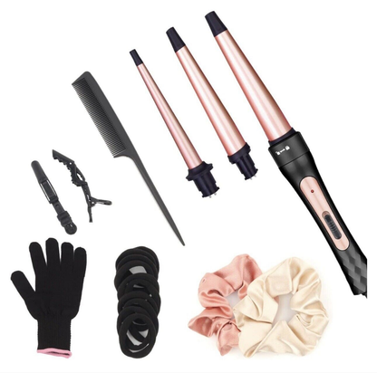 Hair Curling Wand Iron Conical Curling Iron Set Interchangeabl