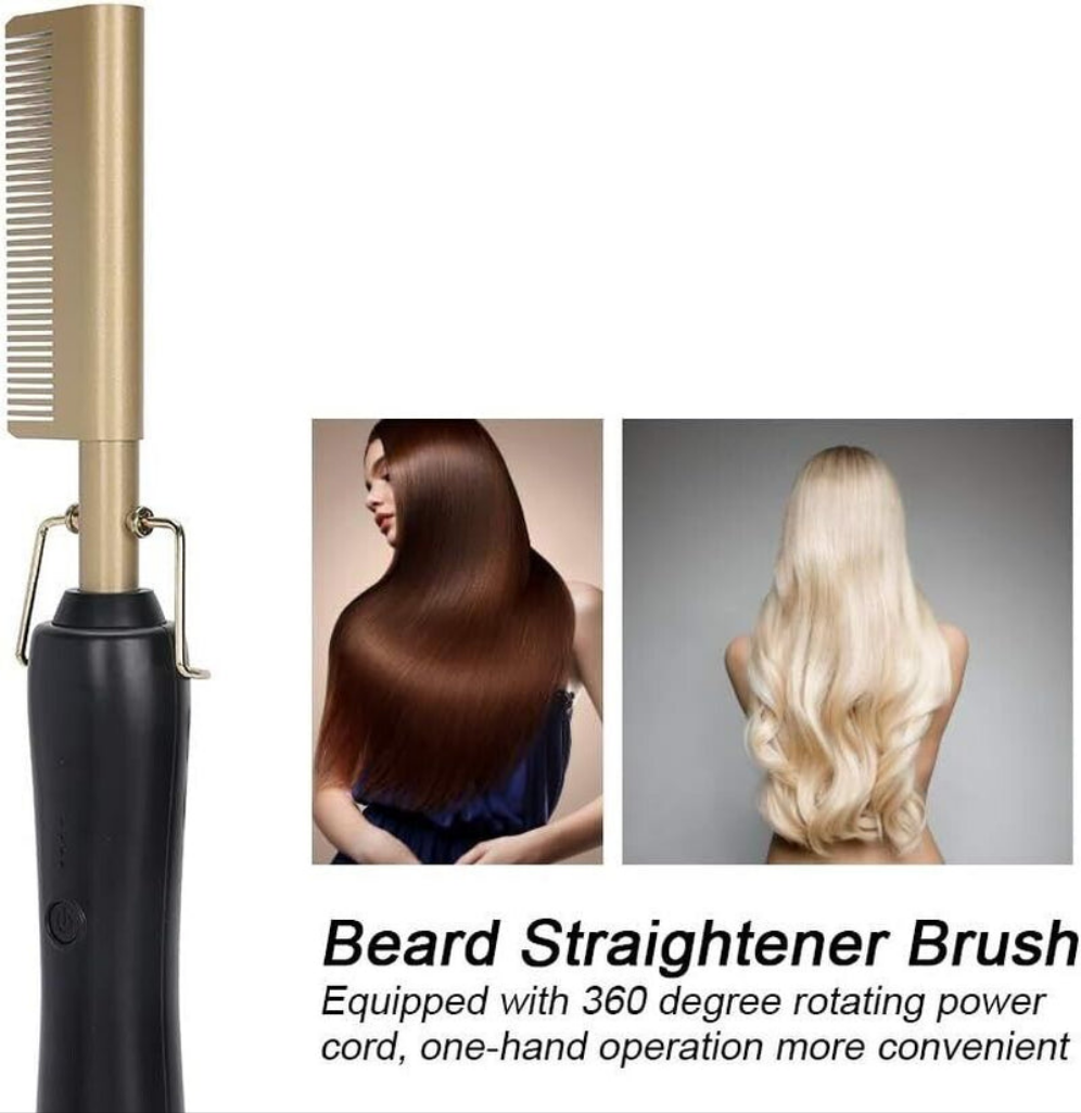 Electric Straightener Brush Beard/Hair Comb Iron Hot Hair Flat Tool