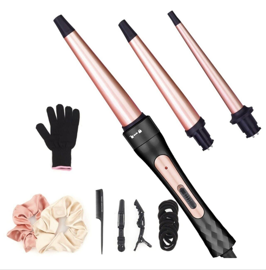 Hair Curling Wand Iron Conical Curling Iron Set Interchangeabl