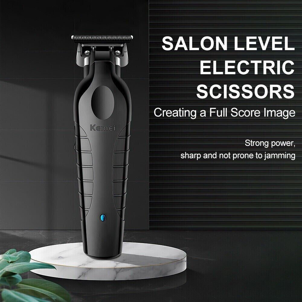 Hair Beard Trimmer Kemei Cordless Professional Barber Zero Gap Clipper