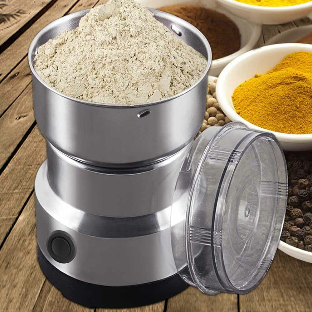 220V Electric Coffee Grinder Grinding Milling Nut Bean Spice Matte Blade Blender