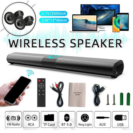 TV Sound Bar Home Theater Subwoofer Bluetooth Soundbar Wireless Wired Speaker UK