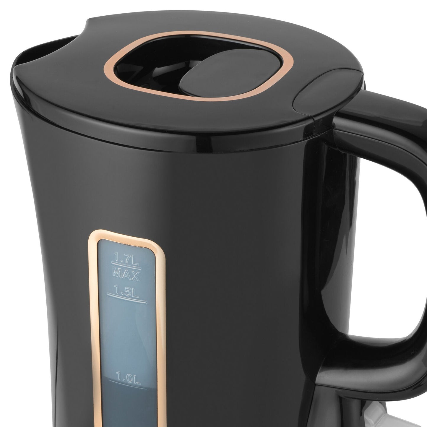 Progress Electric Jug Kettle Cordless Flip-Top Lid, Black & Gold 1.7L (Open Box)