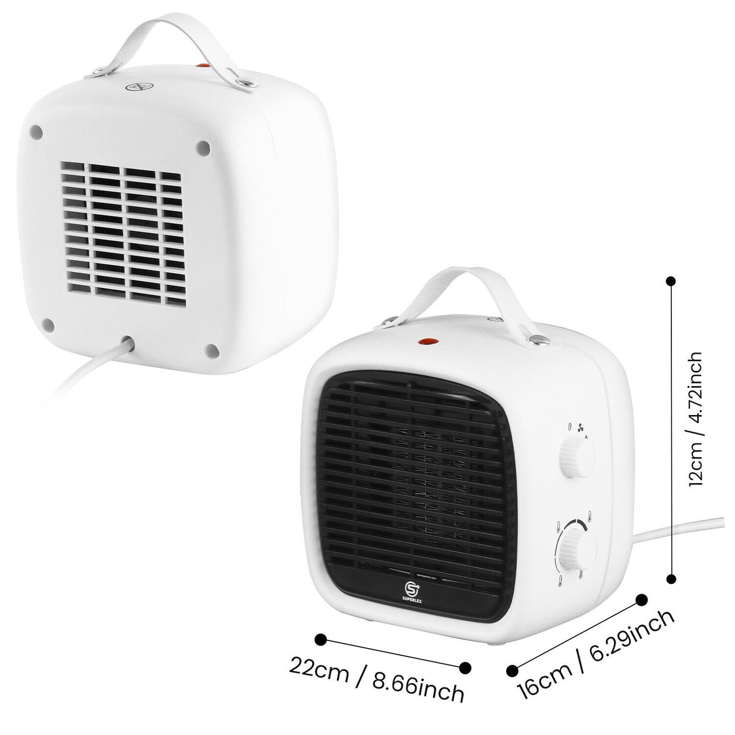 Mini Electric Fan Heater for Home Energy Saving Floor Desk Office 1200W