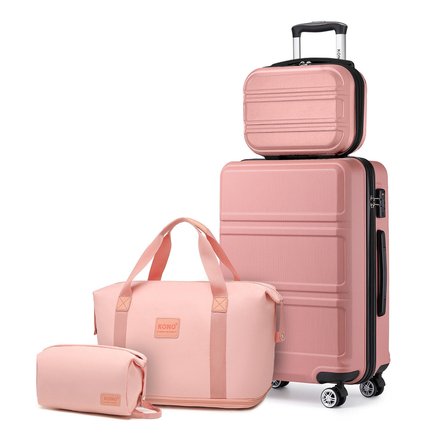 ABS Hard Shell Suitcase Set Trolley Carry-On Hand Cabin Luggage Travel Bags