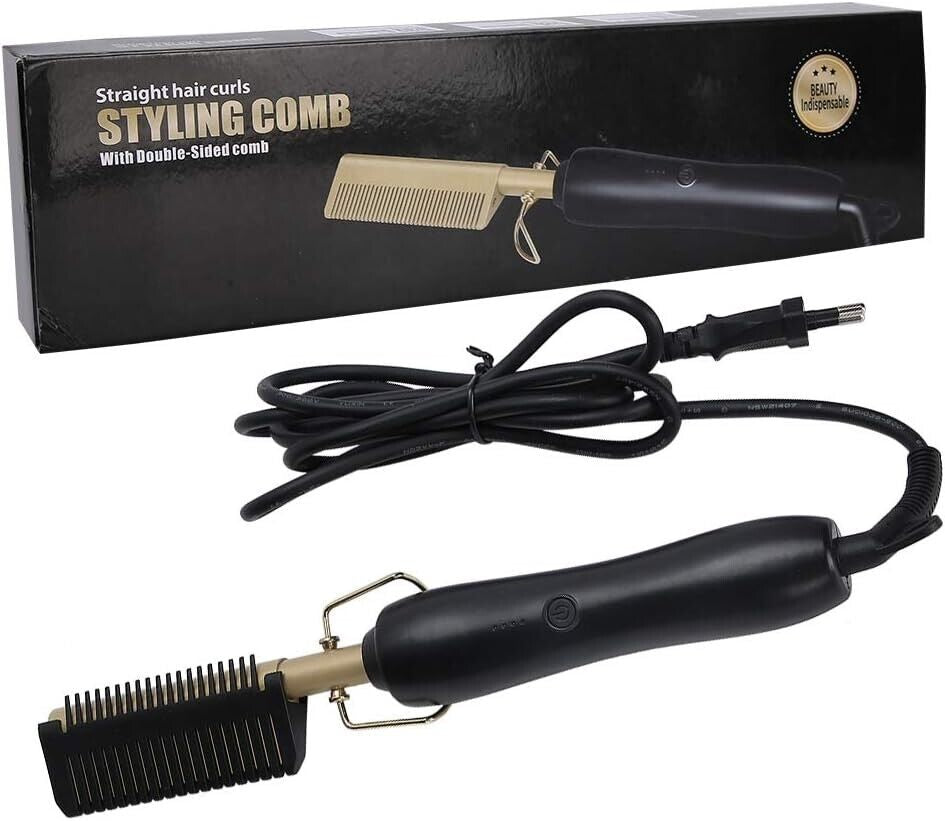 Electric Straightener Brush Beard/Hair Comb Iron Hot Hair Flat Tool