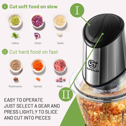 Mini Chopper Electric Blender& Food Processor Glass Mixer Garlic Spices Grinder