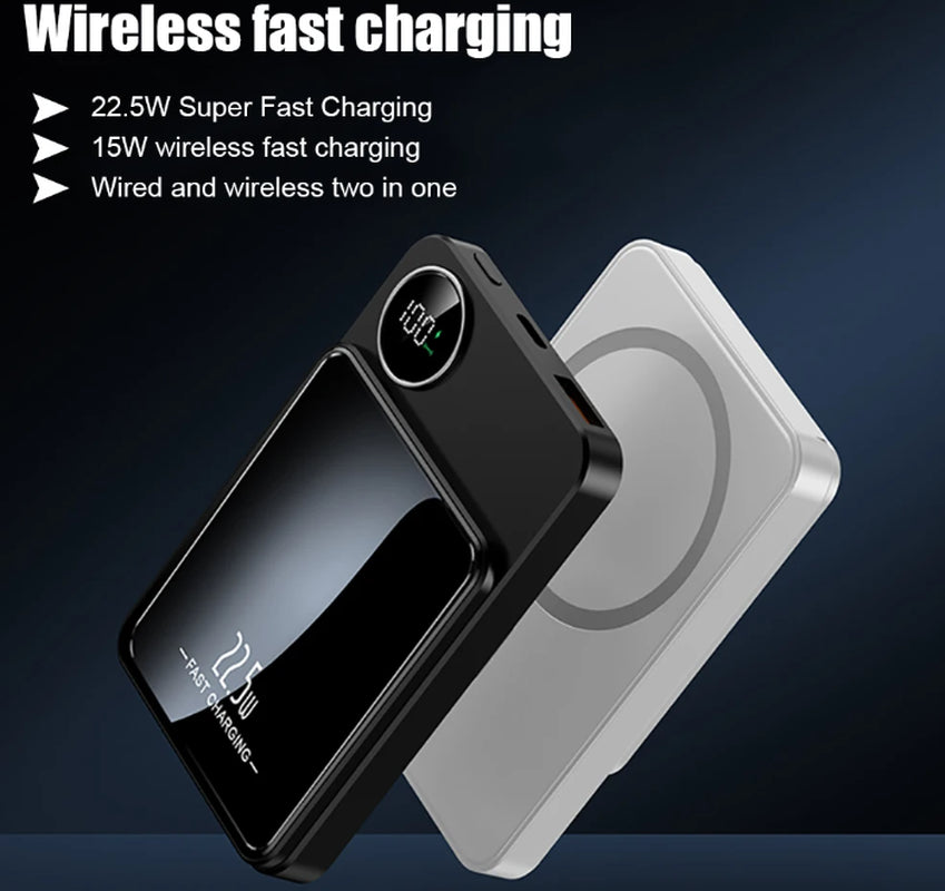 Magnetic Power Bank Battery Pack Super Fast Wireless Charger for Samsung and Wireless Charging Phones