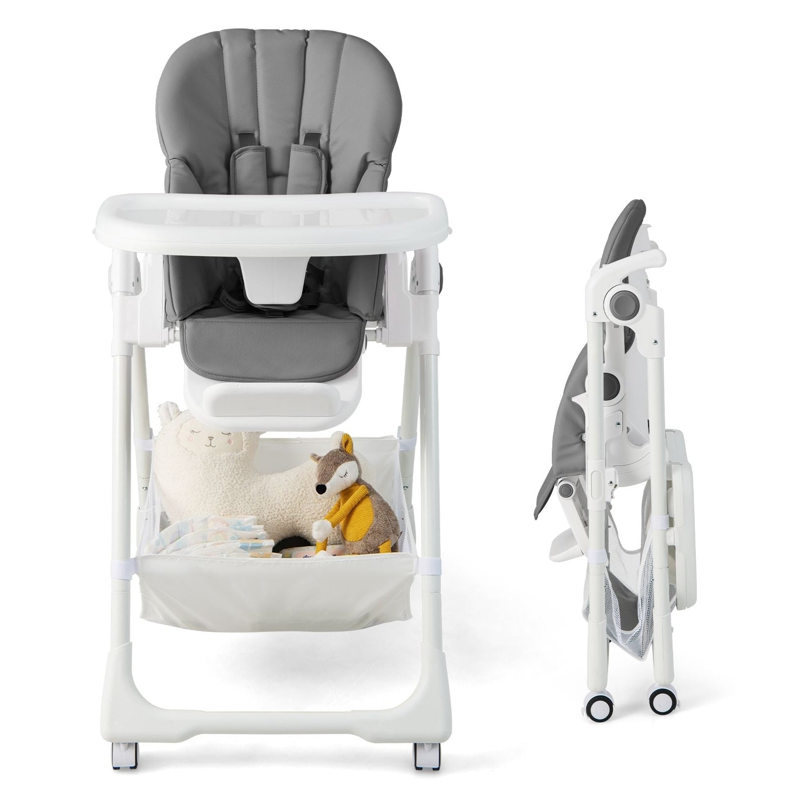 Baby Highchair with Safe, Adjustable and Folding Design - Scott3