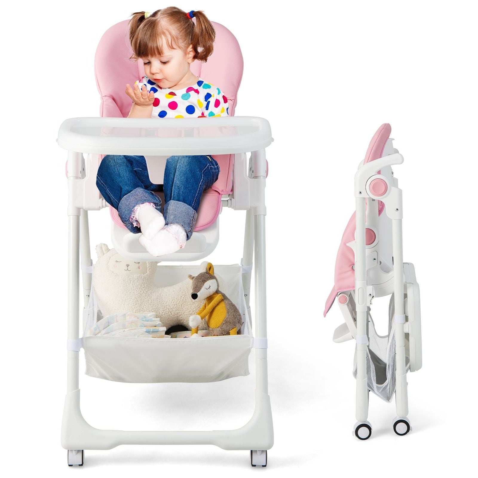 Baby Highchair with Safe, Adjustable and Folding Design - Scott3