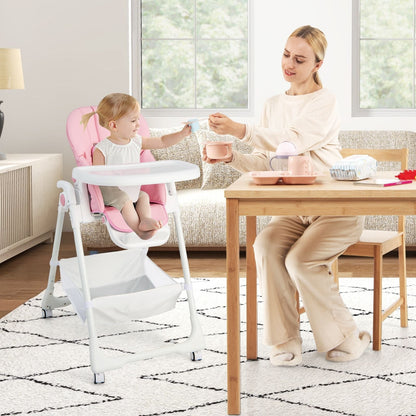 Baby Highchair with Safe, Adjustable and Folding Design - Scott3