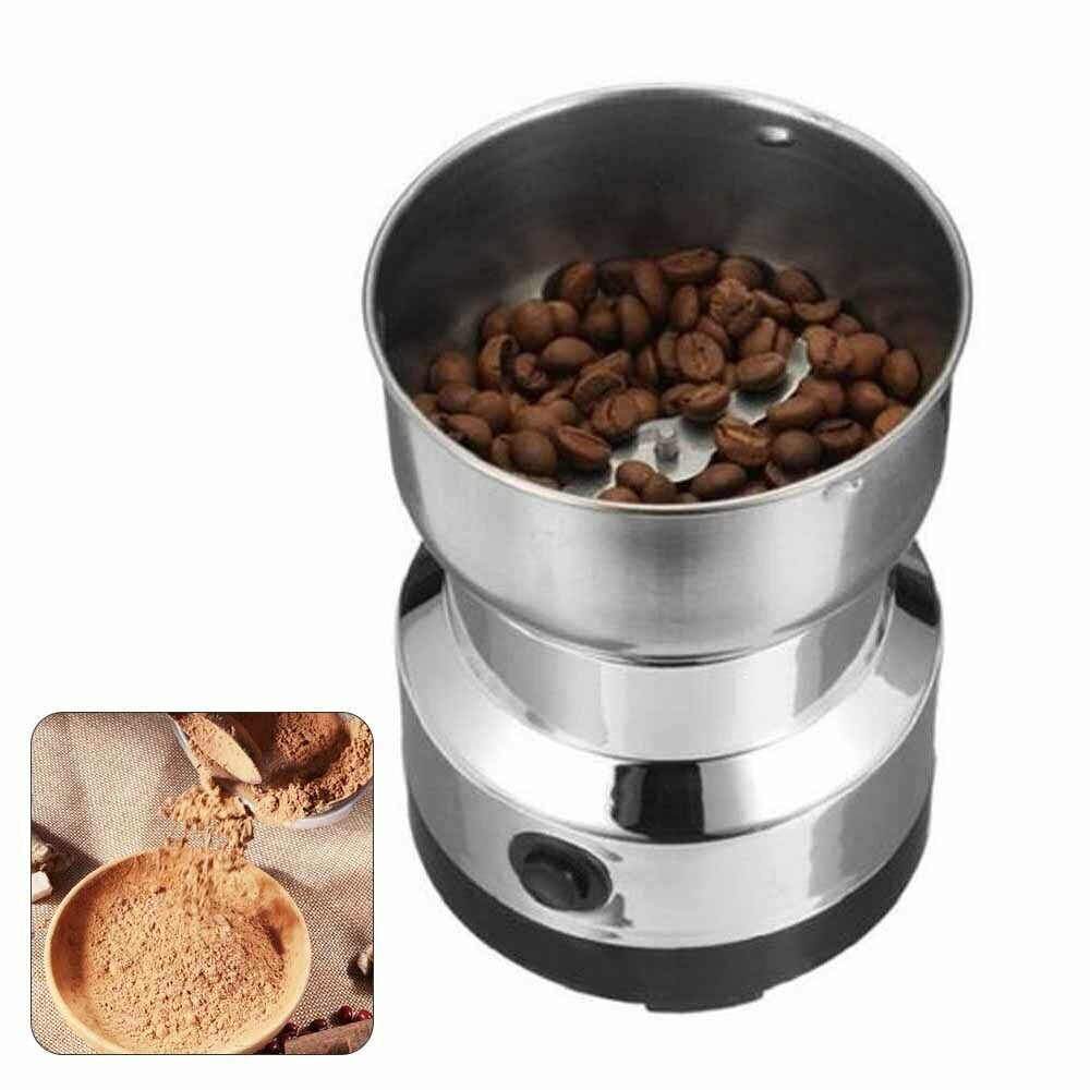 220V Electric Coffee Grinder Grinding Milling Nut Bean Spice Matte Blade Blender