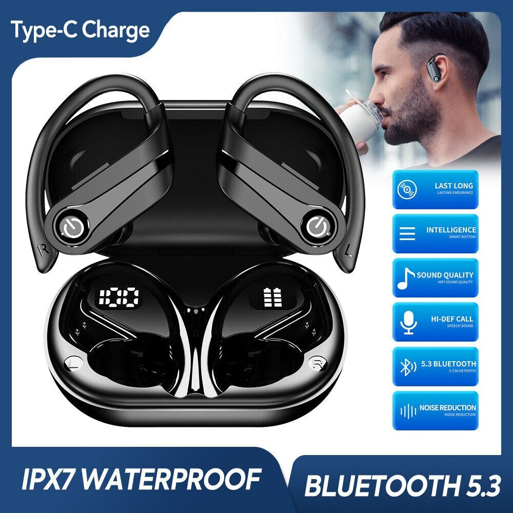 Bluetooth 5.3 Earbuds Headphones Wireless Earphones Sports Stereo Ear Hook - Scott3