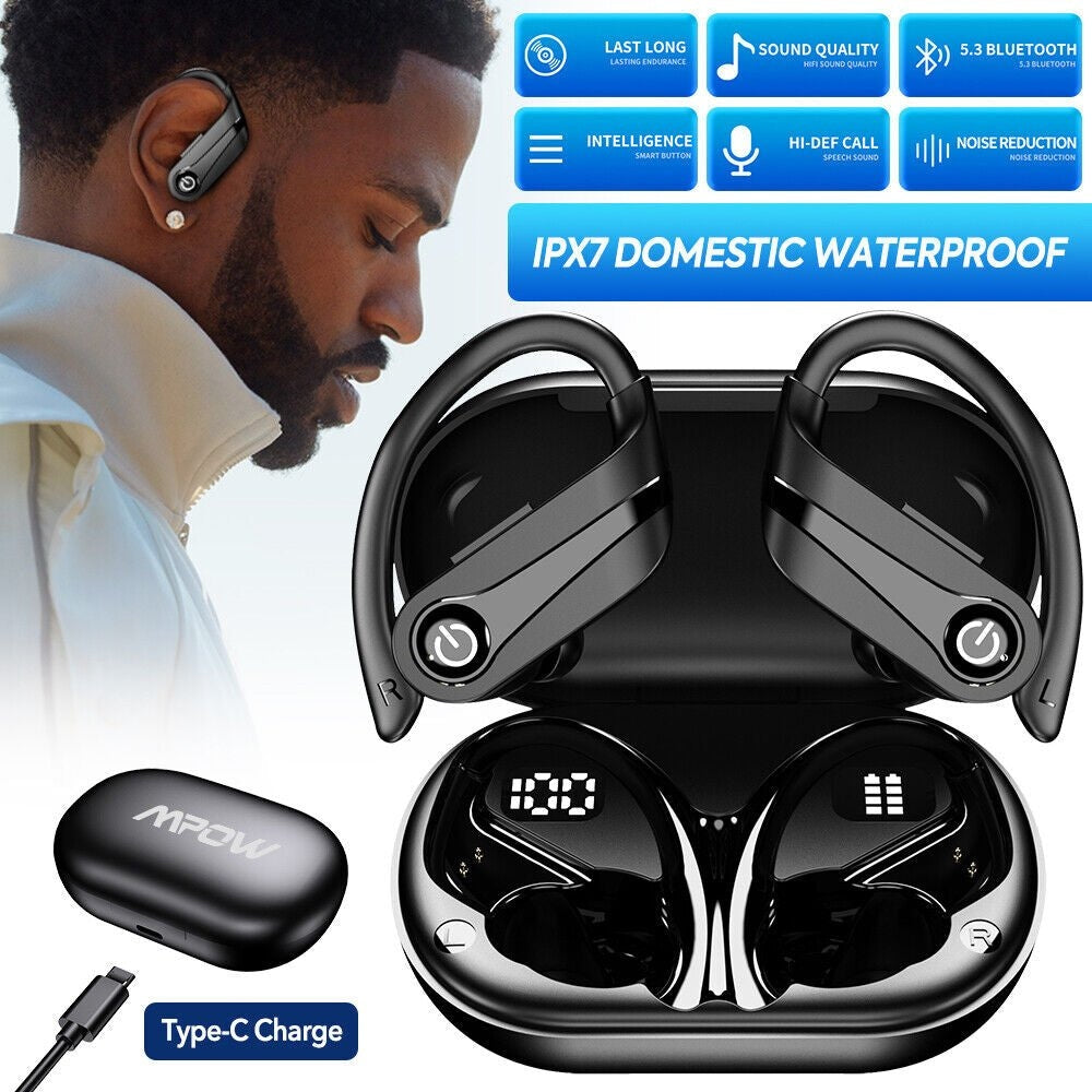 Bluetooth 5.3 Earbuds Headphones Wireless Earphones Sports Stereo Ear Hook - Scott3