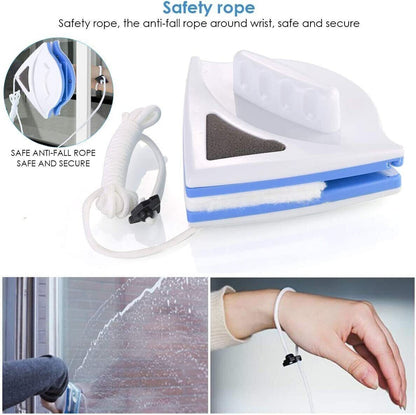 Window Magnetic Double Sided Clean Single Glazed Glass Cleaner Sponge Wiper UK