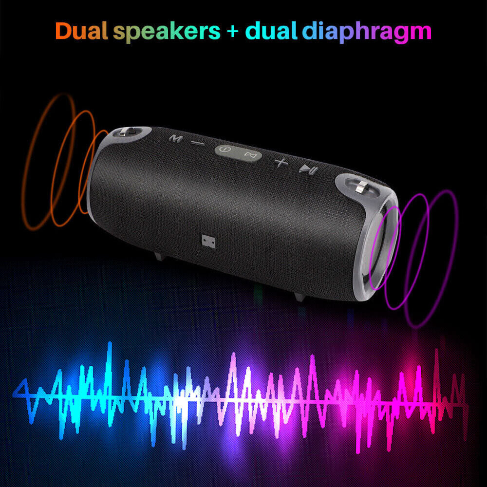 40W Portable Wireless Bluetooth Speaker Waterproof Stereo Bass Loud USB AUX FM