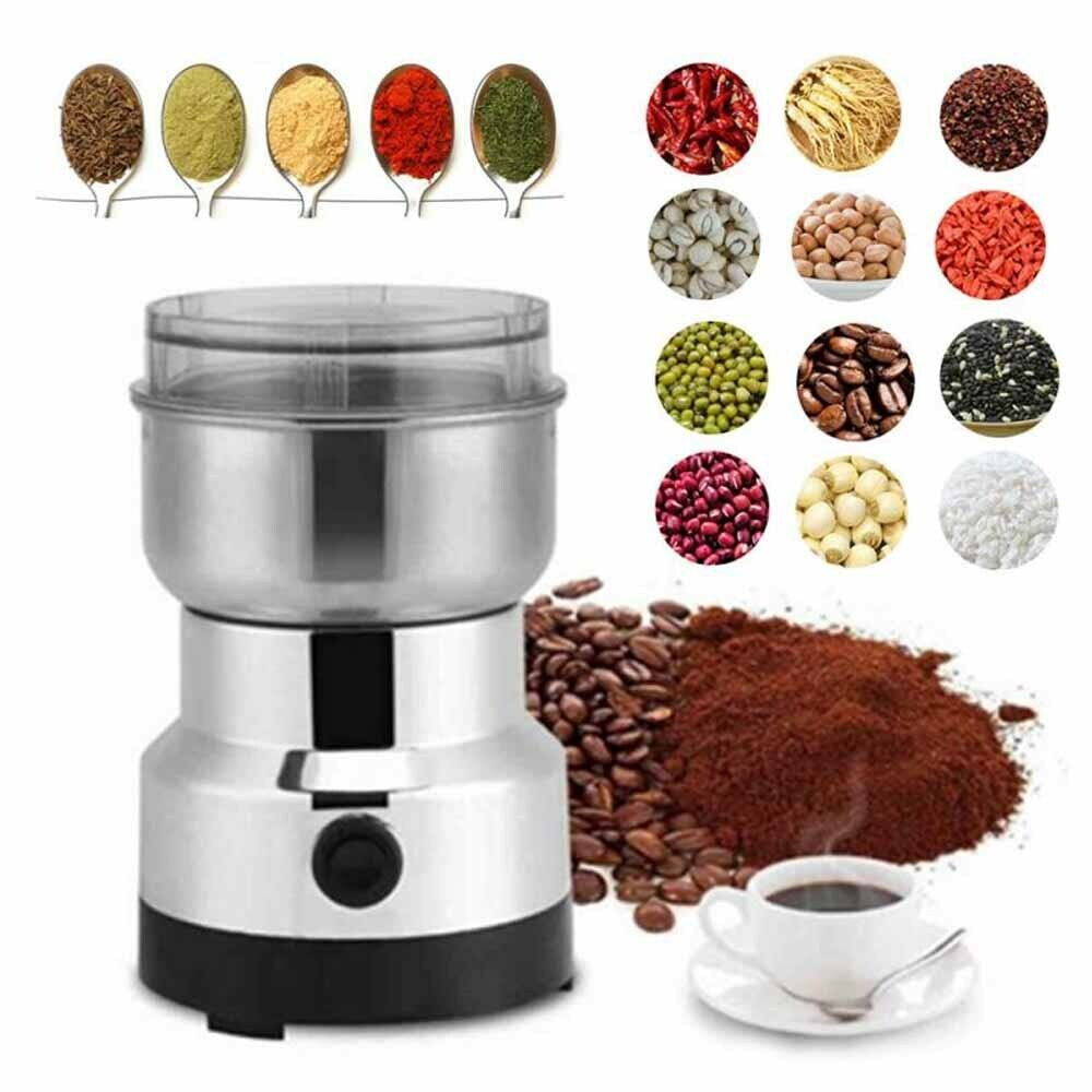 220V Electric Coffee Grinder Grinding Milling Nut Bean Spice Matte Blade Blender