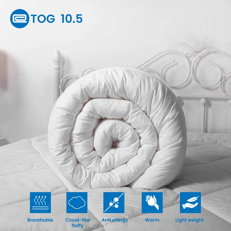 100% Hollowfibre Polyester 10.5 Tog Duvet